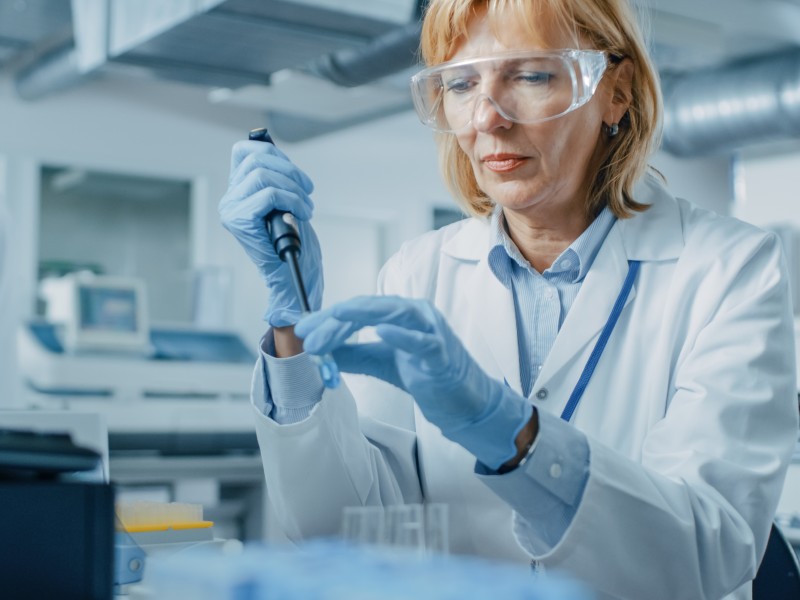 Woman in laboratory