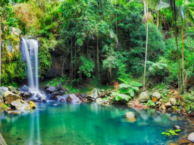 Tranquil waterfall